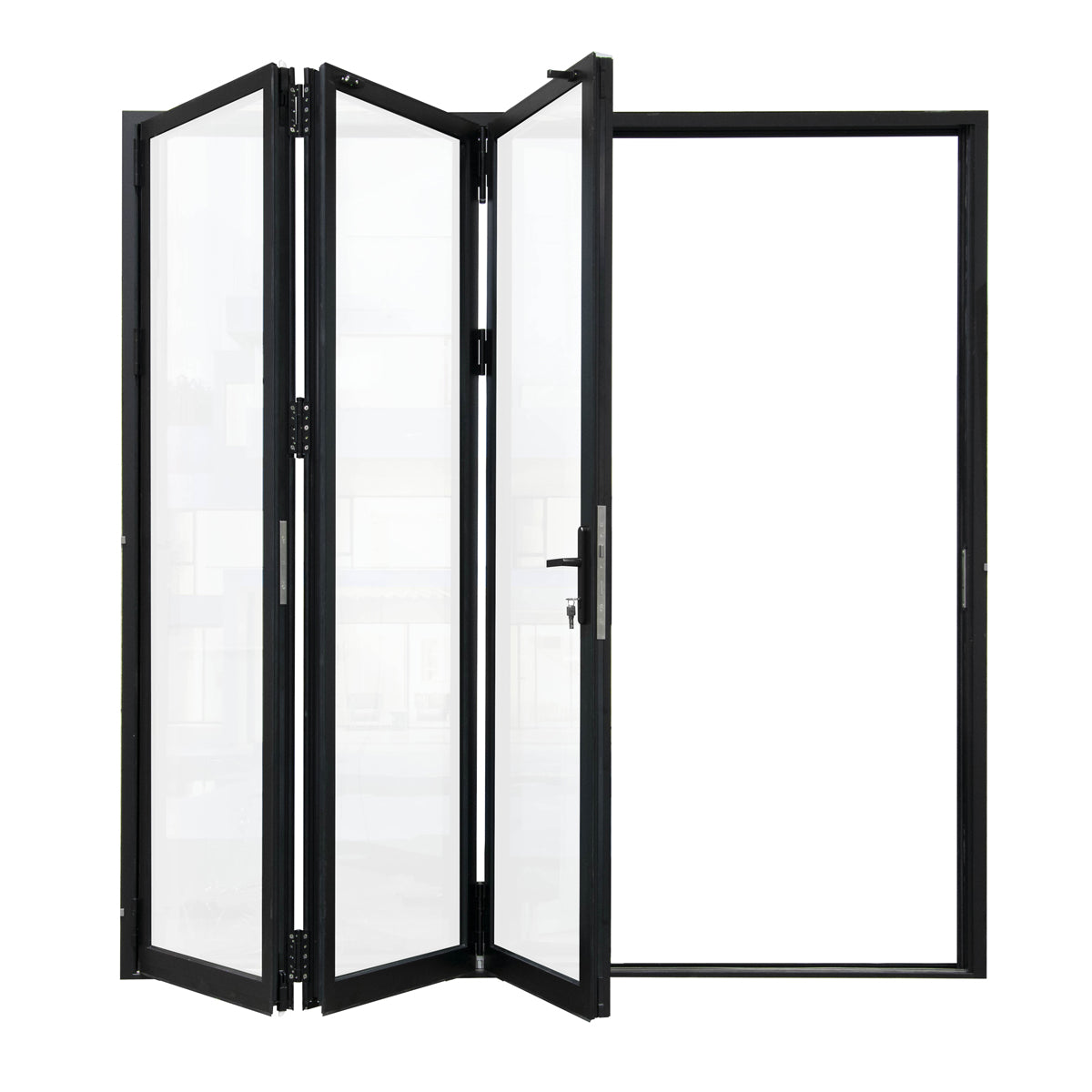 96 in. x 80 in. black color slim thermal broken aluminum frame
