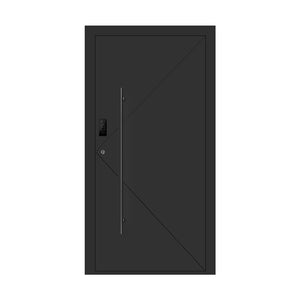 Linea Series Abstract Geometric Line 003_02 Aluminum Entray Hinged Doors