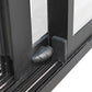 96 in. x 80 in. Black Color Slim Aluminum Frame Sliding Patio Door with Double-Pane Tempered Low-E Glass,Screen & Lockset