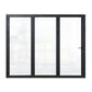 108 in. x 80 in. black color slim thermal broken aluminum frame folding doors