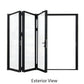108 in. x 80 in. black color slim thermal broken aluminum frame folding doors