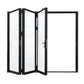 108 in. x 96 in. black color slim thermal broken aluminum frame folding doors