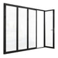 120 in. x 80 in. black color slim thermal broken aluminum frame folding doors