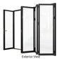 120 in. x 96 in. black color slim thermal broken aluminum frame folding doors