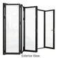 120 in. x 96 in. black color slim thermal broken aluminum frame folding doors