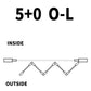 144 in. x 80 in. black color 5 panel slim thermal broken aluminum frame folding doors
