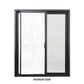 96 in. x 80 in. Black Color Slim Aluminum Frame Sliding Patio Door with Double-Pane Tempered Low-E Glass,Screen & Lockset