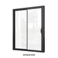72 in. x 80 in. black color slim thermal broken aluminum frame sliding doors