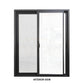 72 in. x 80 in. black color slim thermal broken aluminum frame sliding doors