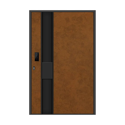 Wood Color Aluminum Entrance Piovt Doors