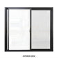 96 in. x 80 in. Black Color Slim Aluminum Frame Sliding Patio Door with Double-Pane Tempered Low-E Glass,Screen & Lockset