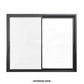 96 in. x 80 in. Black Color Slim Aluminum Frame Sliding Patio Door with Double-Pane Tempered Low-E Glass,Screen & Lockset