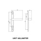 Handle for 75 series aluminum folding door