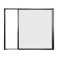 96 in. x 80 in. Matte Black Aluminum Retractable Sliding Screen Door With Auto Latch Handle