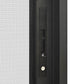 108 in. x 80 in. Matte Black Aluminum Retractable Sliding Screen Door With Quick Latch Handle