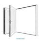 96 in. x 96 in. Whtie Color Slim Aluminum Frame folding Patio Door with Double-Pane Tempered Low-E Glass & Lockset