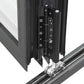 96 in. x 80 in. black color slim thermal broken aluminum frame folding doors