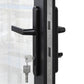 96 in. x 80 in. black color slim thermal broken aluminum frame folding doors