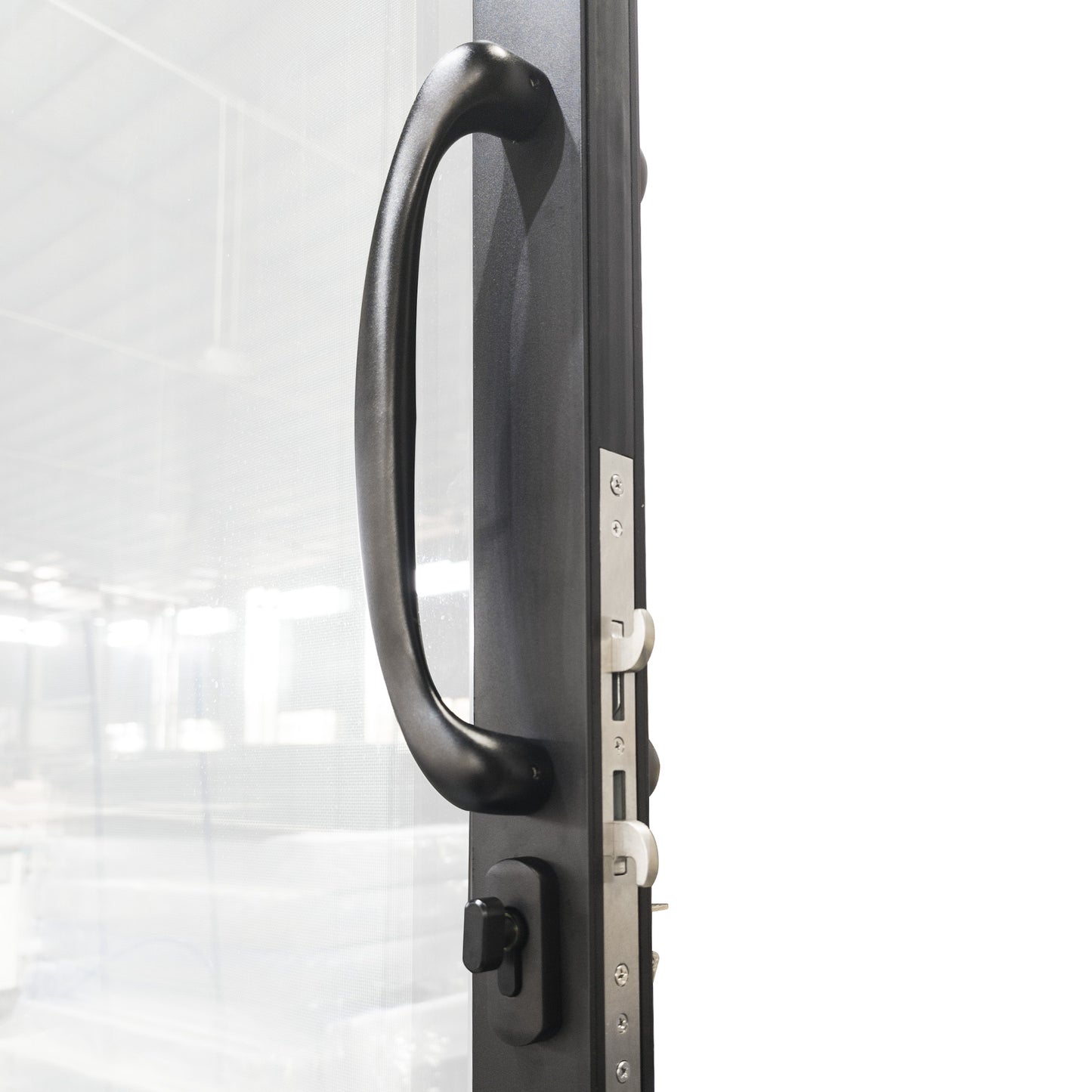 72 in. x 80 in. black color slim thermal broken aluminum frame sliding doors