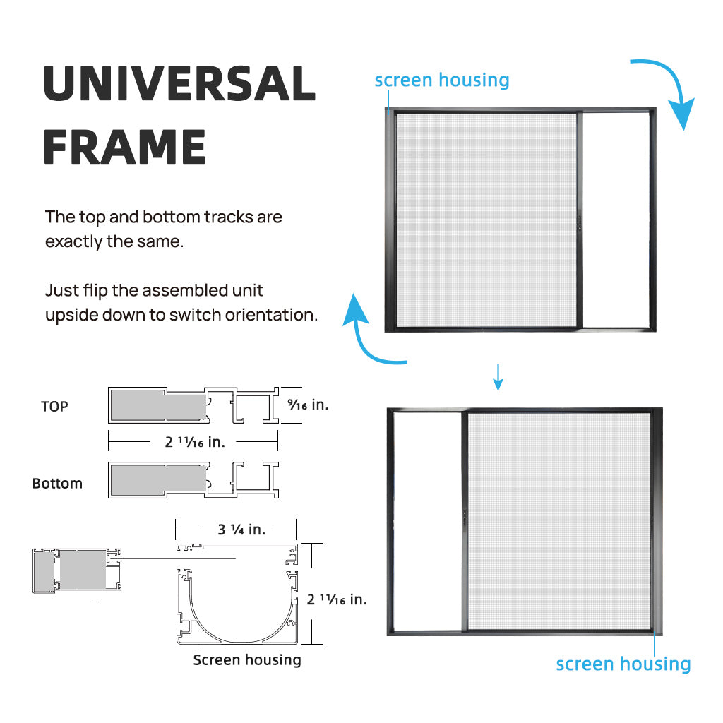 96 in. x 80 in. Matte Black Aluminum Retractable Sliding Screen Door With Auto Latch Handle